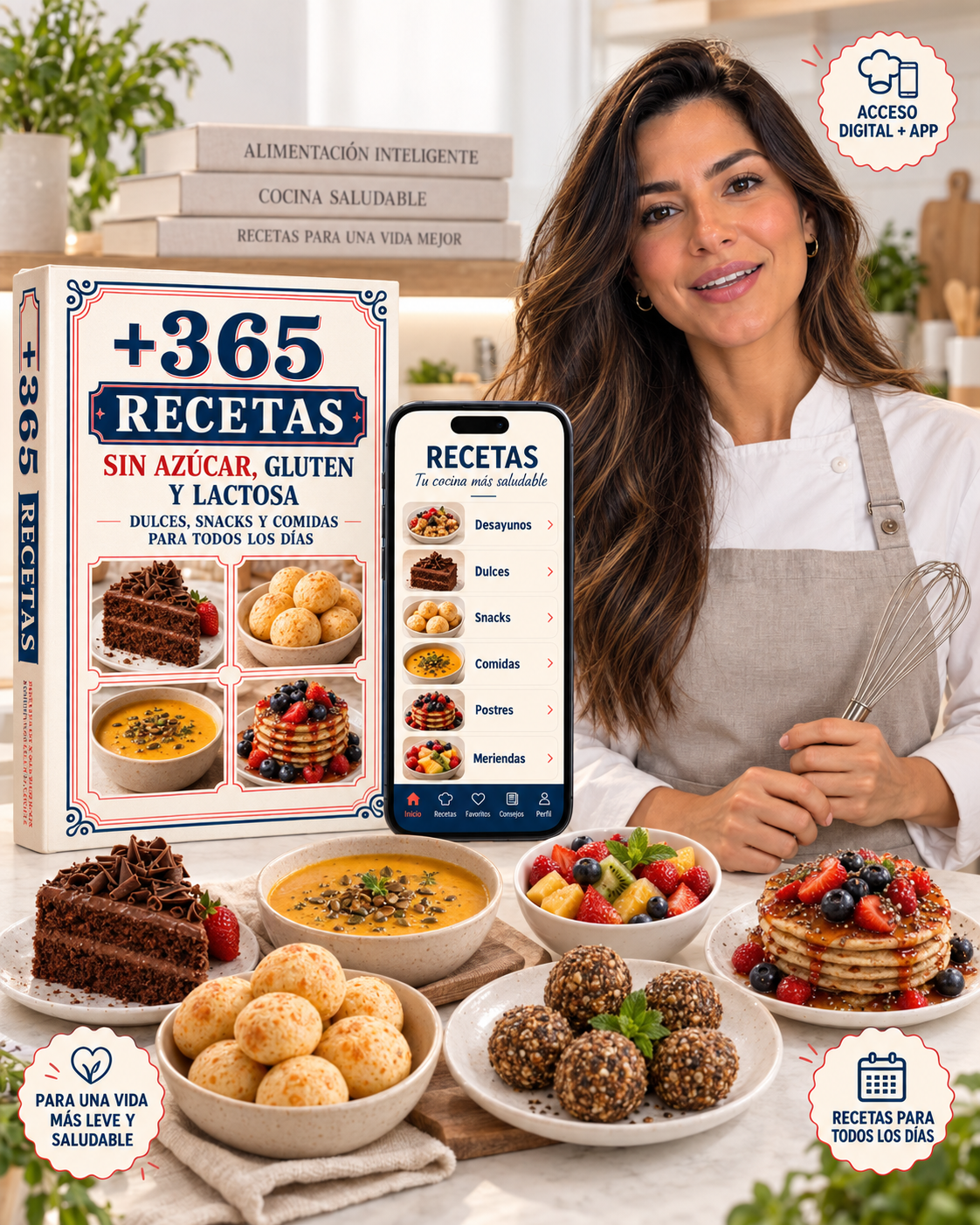 App 365 Recetas Sin Azúcar, Gluten y Lactosa